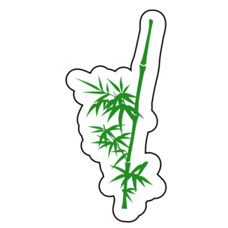 Bamboo Stick Sticker (Green)